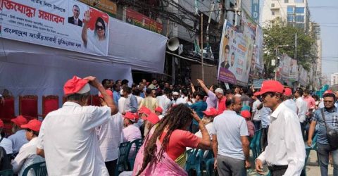 নয়াপল্টনে মুক্তিযোদ্ধা দলের সমাবেশ শুরু