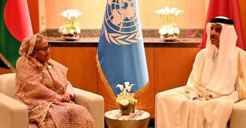 প্রধানমন্ত্রীর সঙ্গে বৈঠকে কাতারের আমির