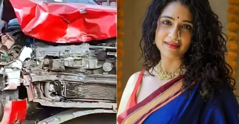 নায়িকার গাড়ির চাপায় প্রাণ গেল শ্রমিকের