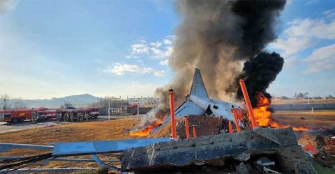 বিধ্বস্ত প্লেনের দুজন ছাড়া সব আরোহীর মৃত্যুর শঙ্কা