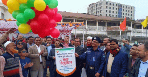 ঝিনাইদহে প্রাথমিক বিদ্যালয় গোল্ডকাপ ফুটবল টুর্নামেন্ট উদ্বোধন