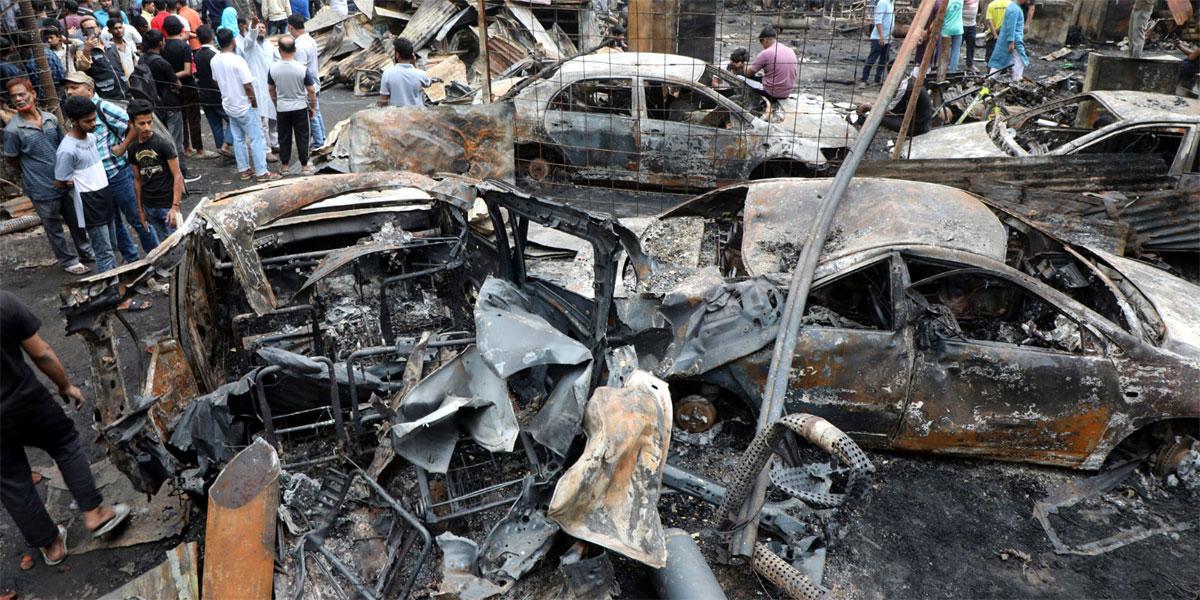 খিলগাঁওয়ে আগুনে পুড়েছে ২৪ গাড়ি