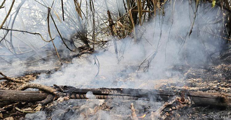 আশপাশে পানি নেই, আগুন নেভাতে জোয়ারের অপেক্ষা