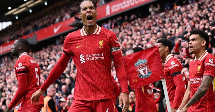 ওয়েস্টহ্যামকে হারিয়ে শিরোপার আরও কাছে লিভারপুল