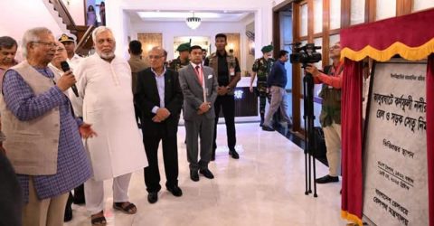 কালুরঘাট সেতুর নির্মাণকাজের উদ্বোধন করলেন প্রধান উপদেষ্টা