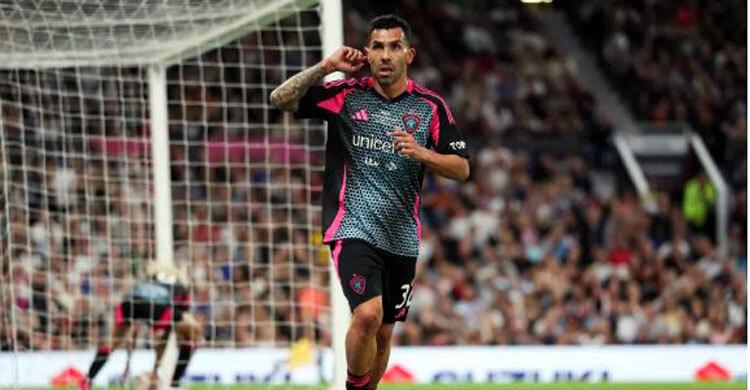 ইংল্যান্ডের বিপক্ষে চ্যারিটি ম্যাচে চার গোল আর্জেন্টিনার তেভেজের