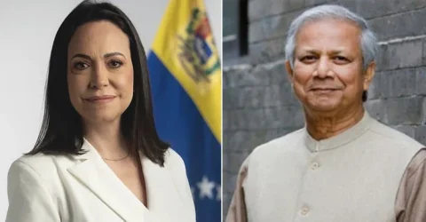 ২০২৫ শান্তিতে নোবেলজয়ী ভেনেজুয়েলার মারিয়া করিনা মাচাদোকে প্রধান উপদেষ্টার অভিনন্দন