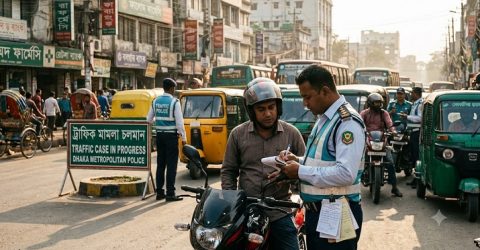 ট্রাফিক আইন লঙ্ঘনে রাজধানীতে ৩ হাজার ৯১৮ মামলা