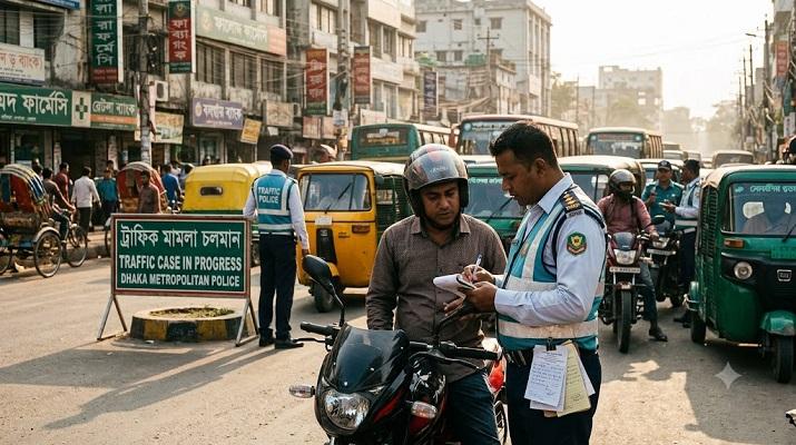 ট্রাফিক আইন লঙ্ঘনে রাজধানীতে ৩ হাজার ৯১৮ মামলা
