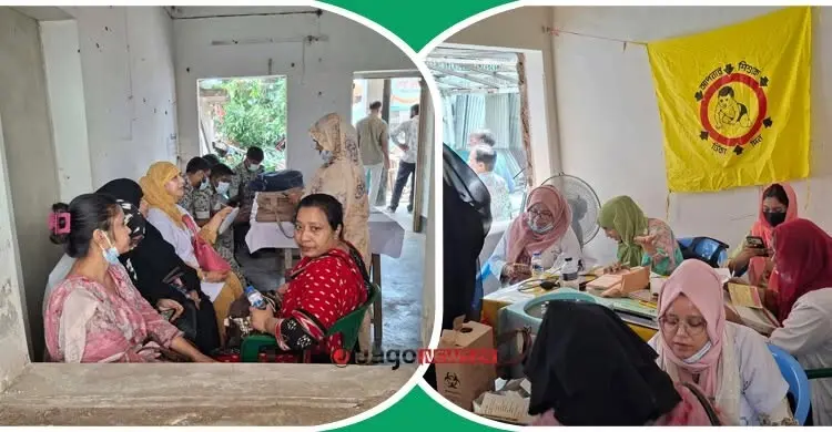 ধ্বংসযজ্ঞের মাঝেও পুলিশ প্রহরায় রাড্ডায় চলছে টিকাদান কার্যক্রম