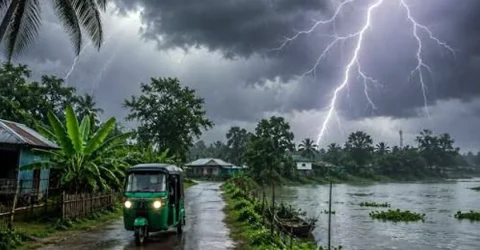 দুপুরের মধ্যে ৬ জেলায় ঝোড়ো হাওয়াসহ বজ্রবৃষ্টির শঙ্কা