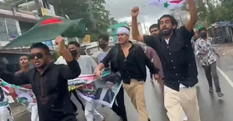 শরীয়তপুরে নিষিদ্ধ ছাত্রলীগের ঝটিকা মিছিল, এক তরুণ আটক