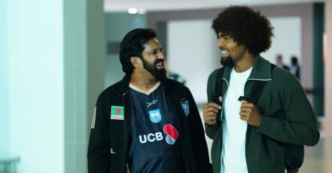 ইন্দোনেশিয়ায় বাংলাদেশ দলের সঙ্গে যোগ দিলেন হামজা চৌধুরী