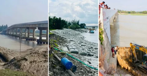দুই বছরেও হয়নি সংস্কার, ঝুঁকিতে সাহেবেরঘাট সেতু