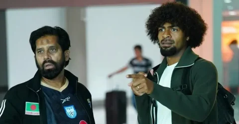 আসিয়ান কাপ • জাকার্তায় দলের সঙ্গে যোগ দিলেন হামজা চৌধুরী