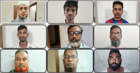 সোনা বিক্রির কথা বলে ডেকে এনে ডাকাতি, সাবেক ৩ সেনাসদস্যসহ গ্রেফতার ৯