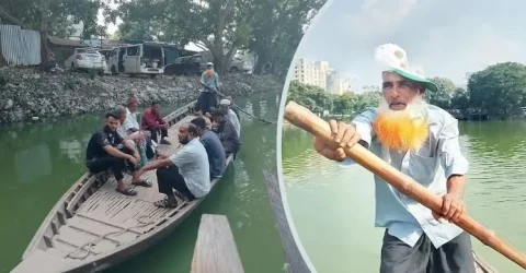 গুলশানের ঝলমলে জীবন-দামি গাড়ির ছুটে চলা, পাশেই মিজানের বৈঠার লড়াই