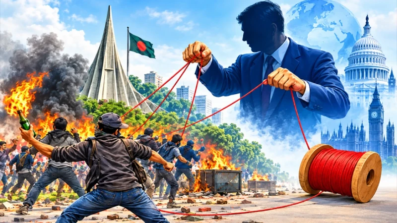 রাজধানীতে নাশকতার নাটাই বিদেশে