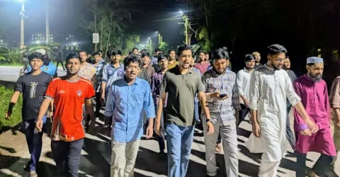 ‘ভাইভা কোটার কবর দে’ স্লোগানে মধ্যরাতে উত্তাল নোবিপ্রবি