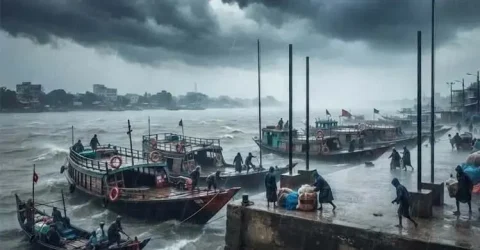 নদীবন্দরে এক নম্বর সতর্ক সংকেত, ৮ অঞ্চলে ঝড়-বৃষ্টির আভাস