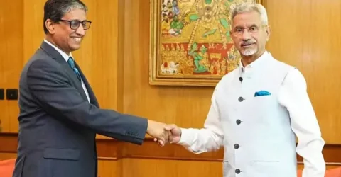 জয়শঙ্করের সঙ্গে বাংলাদেশের হাইকমিশনার হামিদুল্লাহর বিদায়ী সাক্ষাৎ