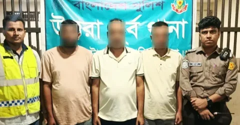উত্তরায় ডিজিএফআই পরিচয়ে চাঁদা দাবি, গ্রেপ্তার ৩